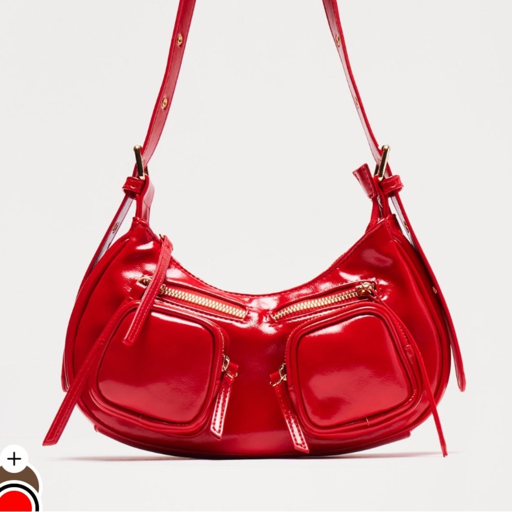 NWT Off Melrose Handbag Red Fashion Nova - New Glossy Red Shoulder Bag